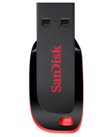 SanDisk Cruzer Blade, 32 GB, USB Typ-A, 2.0, Ohne Deckel, 2,5 g, Schwarz, Rot                       