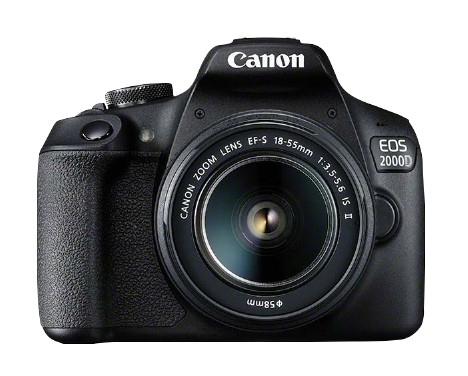 Canon EOS 2000D BK 18-55 IS II EU26 SLR-Kamera-Set 24,1 MP CMOS 6000 x 4000 Pixel Schwarz