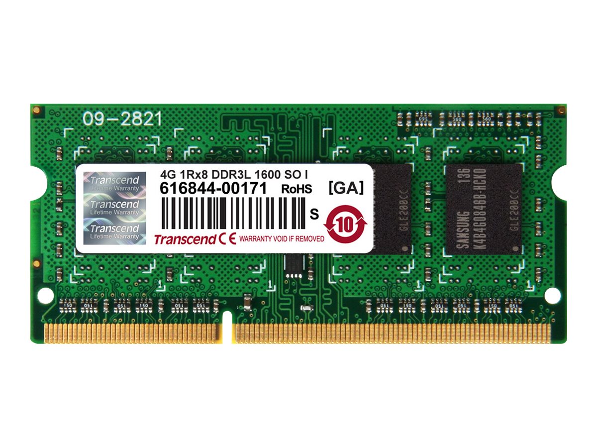 TRANSCEND SODIMM DDR3L 1600Mhz 4GB Non-ECC Industrie 24/7 SRx8 1.35V CL11