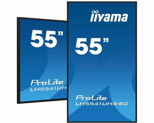 iiyama LH5541UHS-B2 Signage-Display Kiosk-Design 138,7 cm (54.6") LCD 500 cd/m² 4K Ultra HD Schwarz Eingebauter Prozessor 18/7