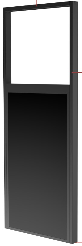 Peerless DS-OM46ND-FLOOR Halterung für Schilderdisplays 139,7 cm (55") Schwarz