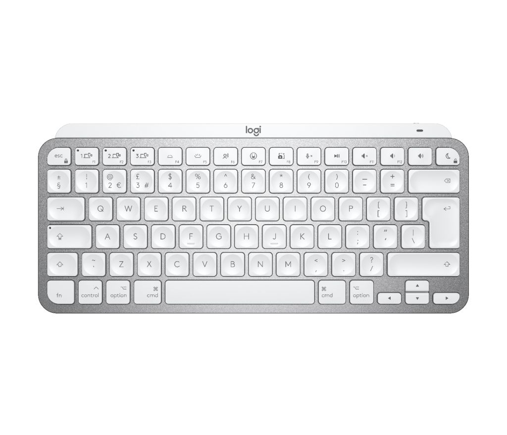 Logitech MX Keys Mini For Mac Minimalist Wireless Illuminated Keyboard Tastatur Bluetooth QWERTY UK Englisch Grau