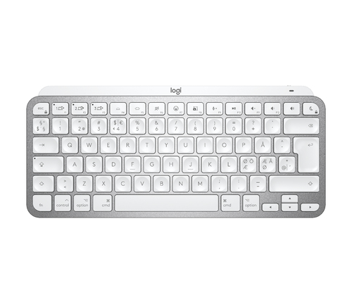 Logitech MX Keys Mini For Mac Minimalist Wireless Illuminated Keyboard Tastatur Bluetooth QWERTY Nordisch Grau