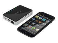FANTEC MWiD25-DS schwarz Mobile WLAN Docking Station fuer LAN-Zugriff auf USB Speichermedien/SD-Kart