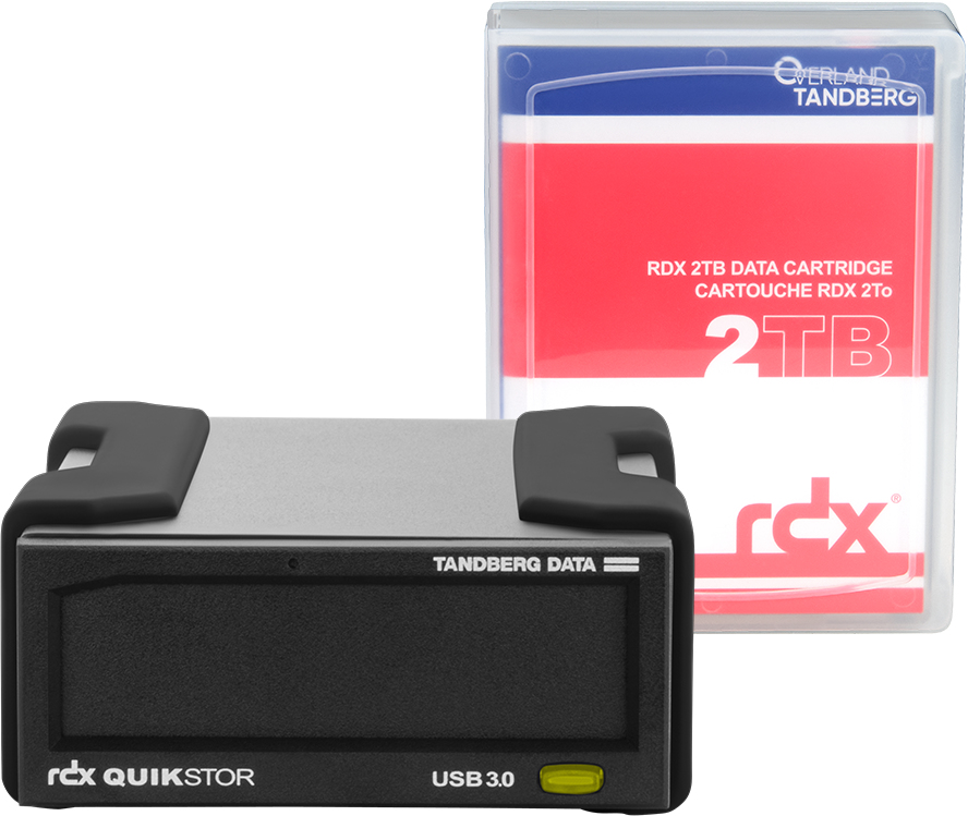 Overland-Tandberg O-T RDX Laufwerkskit mit 2TB Kassette, extern, schwarz, USB3+