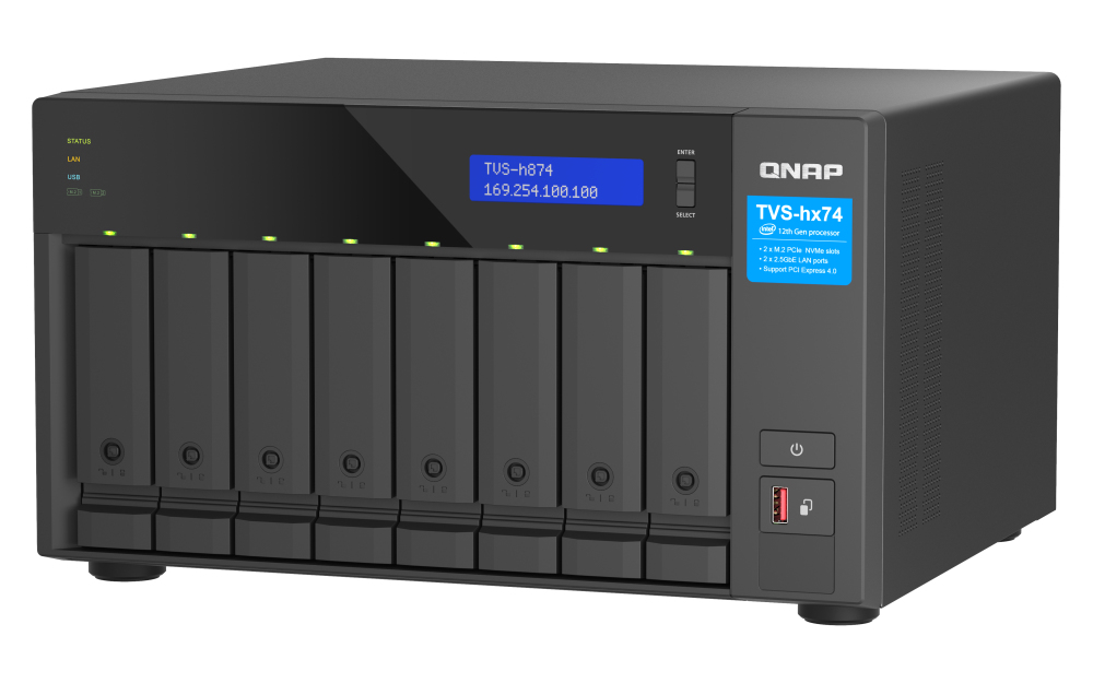 QNAP TVS-H874T-I7-32G NAS & Speicherserver Tower Ethernet/LAN Schwarz