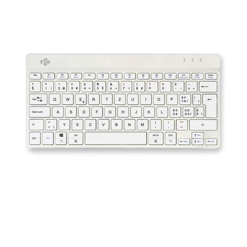 R-Go Tools Compact Break R-Go Tastatur, QWERTZ (CH), Bluetooth, weiß