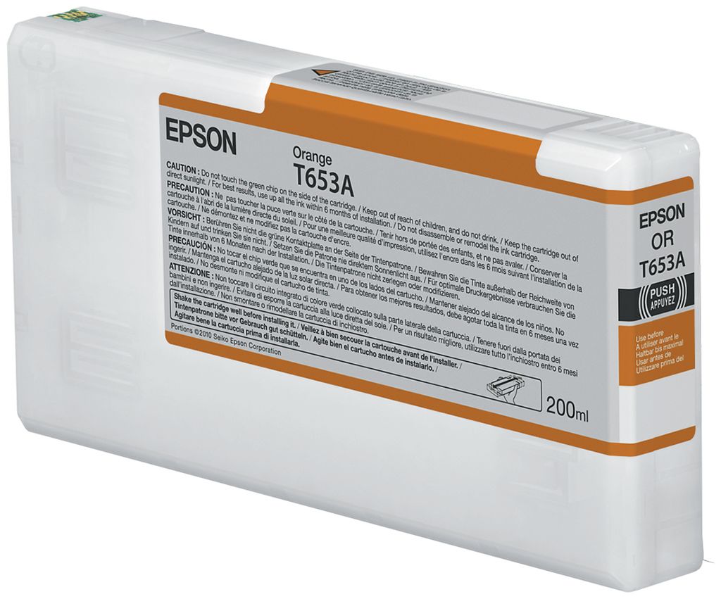 Epson T653A Orange-Tintenpatrone (200 ml)