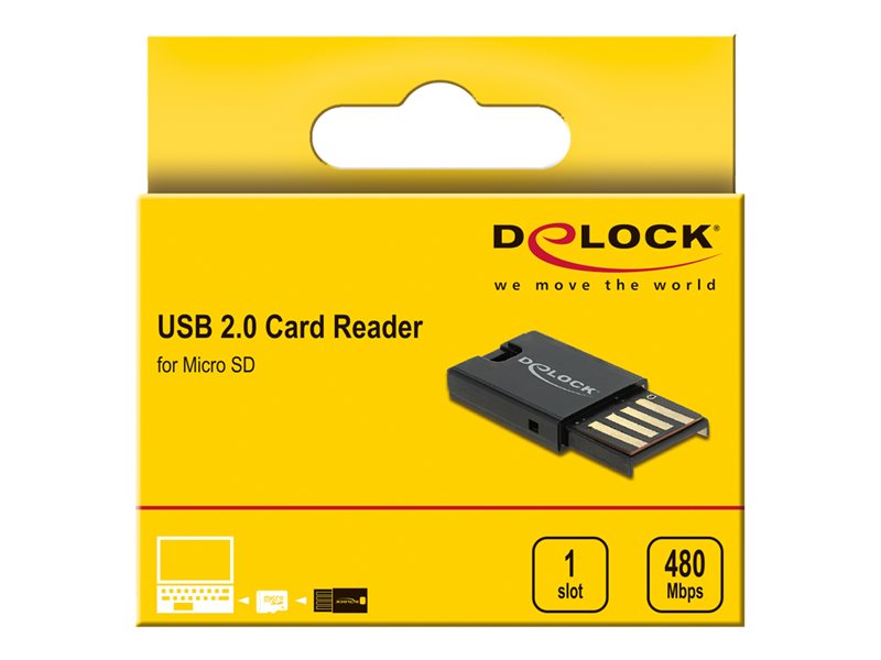 DELOCK USB 2.0 Card Reader für Micro SD Speicherkarten