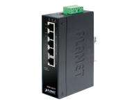 PLANET Industrial Fast Ethernet Switch IP30 Slim Type 5-Port (-40 bis 75 Grad C), Unmanaged, L2, Fast Ethernet (10/100), Vollduplex, Wandmontage