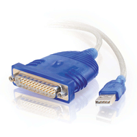 C2G 1.8m USB/DB25 Adapter USB 2.0 Weiß
