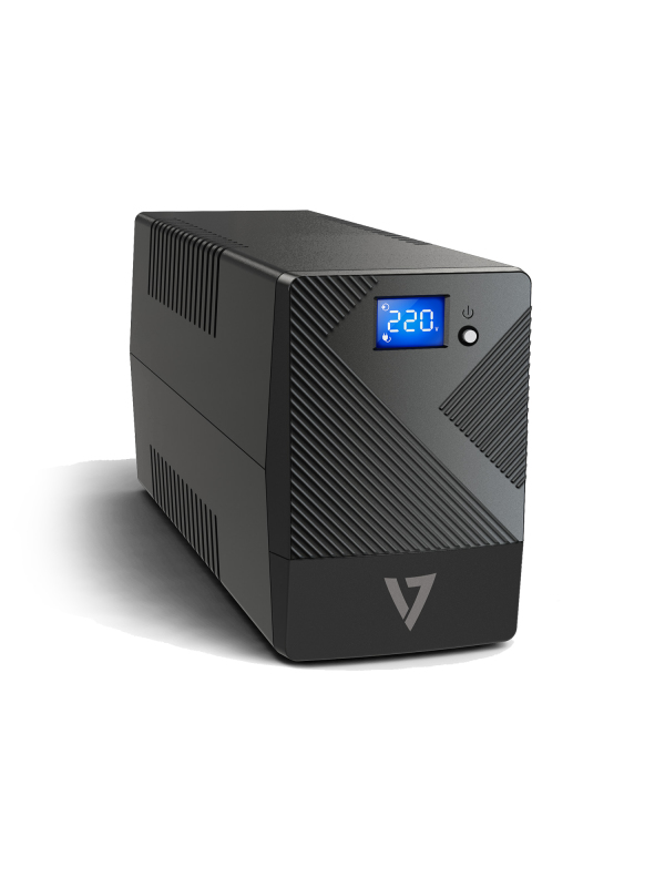 V7 UPS 600 VA Desktop-USV mit 6 Ausgängen, Touch-LCD (UPS1P600E)