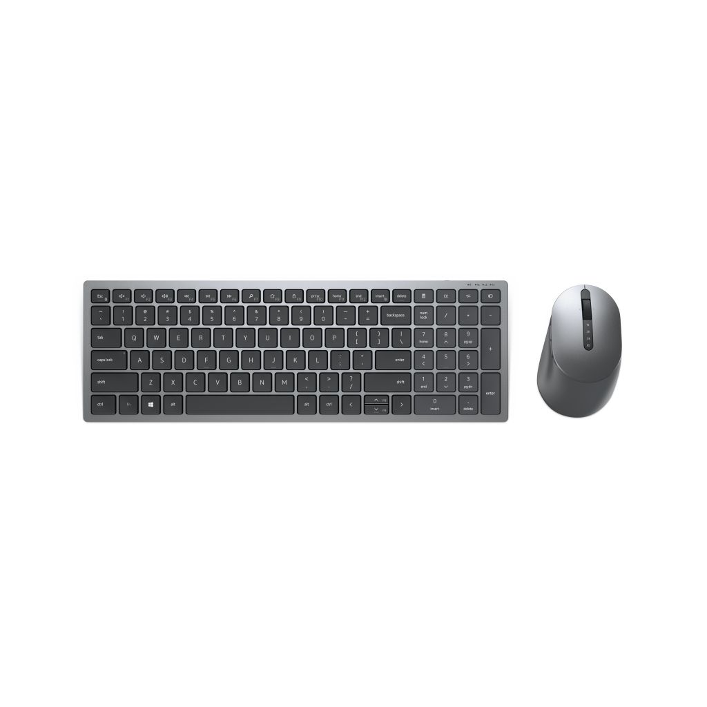 DELL KM7120W Tastatur Maus enthalten RF Wireless + Bluetooth QWERTY Grau, Titan