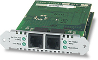 Allied Telesis Port Interface Card (PIC), 2x VOIP (FXS), 84 mm, 120 mm, 18 mm, 98 g, G.711 A/ì-law, G.723.1, 5K3/6K3, G.729 A/B, VoIP, H323v2, SIP