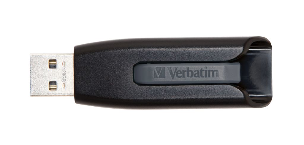 Verbatim V3 - USB 3.0-Stick 128 GB - Schwarz, 128 GB, USB Typ-A, 3.2 Gen 1 (3.1 Gen 1), 80 MB/s, Dia, Schwarz