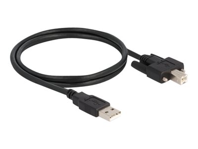 DELOCK Kabel USB 2.0 Typ-A Stecker zu Typ-B Stecker mit Schrauben 1 m