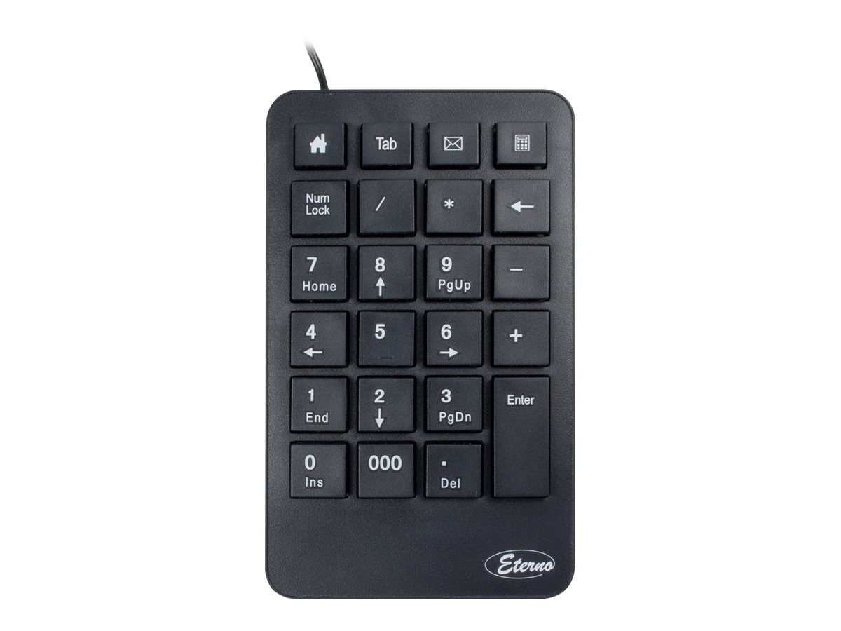 INTER-TECH KB-120 Keypad - drahtgebunden - 23 Tasten Funktionst. Browser E-Mail Taschenrechner Zusat
