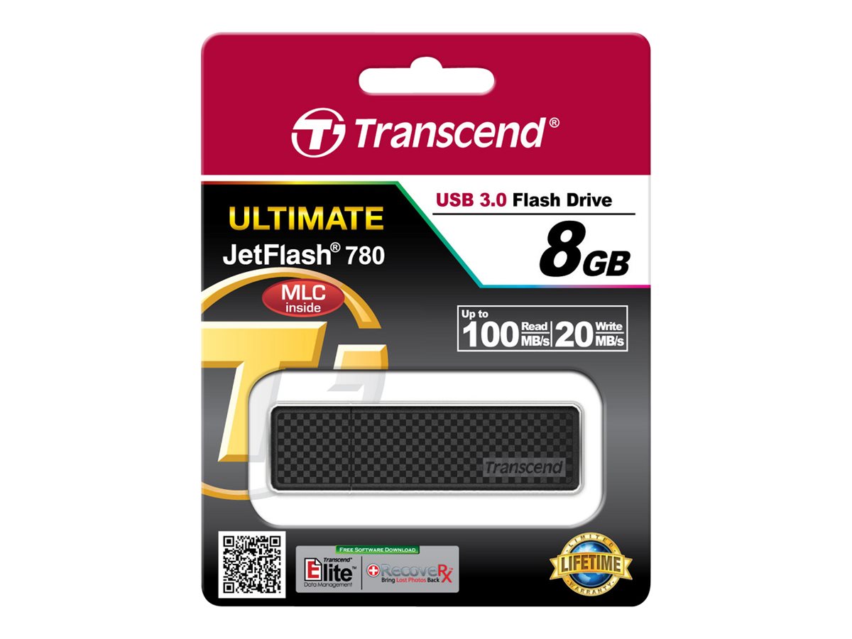 TRANSCEND JetFlash 780 8GB USB 3.0 Flash Drive R100MB/s W20MB/s MLC