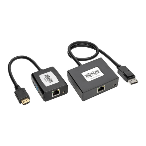 Tripp Lite B150-1A1-HDMI DisplayPort-zu-HDMI-über-Cat5/6 Active Extender-Kit, Pigtail Sender/Empfänger für Video/Audio, 45 m, TAA