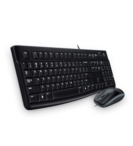 Logitech Desktop MK120 Tastatur Maus enthalten USB QWERTZ Tschechisch Schwarz