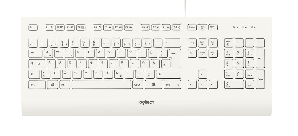 Logitech K280E Pro f/ Business Tastatur USB QWERTZ Deutsch Weiß