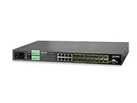 PLANET Managed Metro Ethernet Switch 16-port 100/1000Base-X SFP + 8-port 10/100/1000, Base-T L2/L4, (AC+2 DC, DIDO), Managed, L2+, Gigabit Ethernet (10/100/1000), Power over Ethernet (PoE), Rack-Einbau, 1U