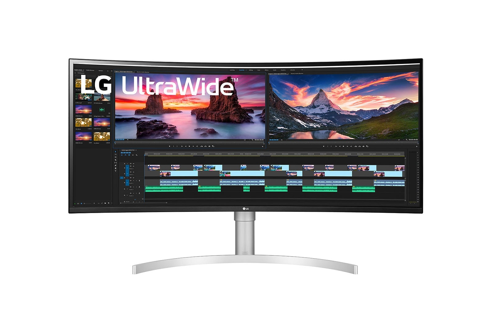 LG 38WN95CP-W Computerbildschirm 96,5 cm (38") 3840 x 1600 Pixel Quad HD+ QLED Weiß