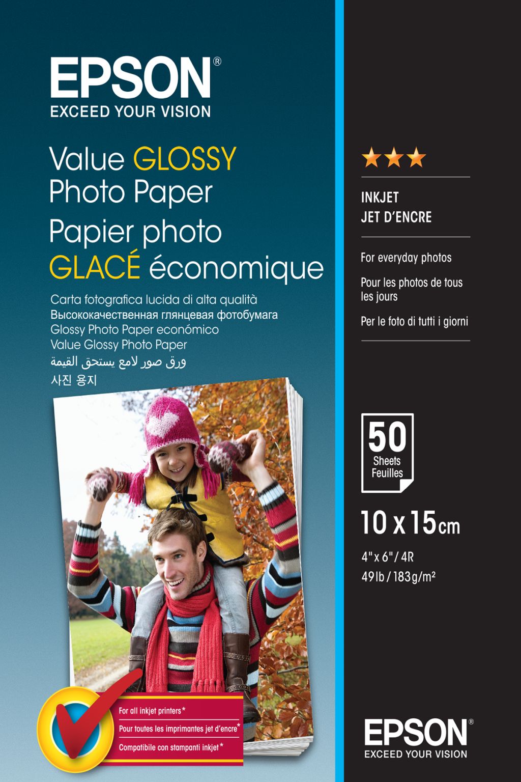 Epson Value Glossy Photo Paper - 10x15cm - 50 Blätter
