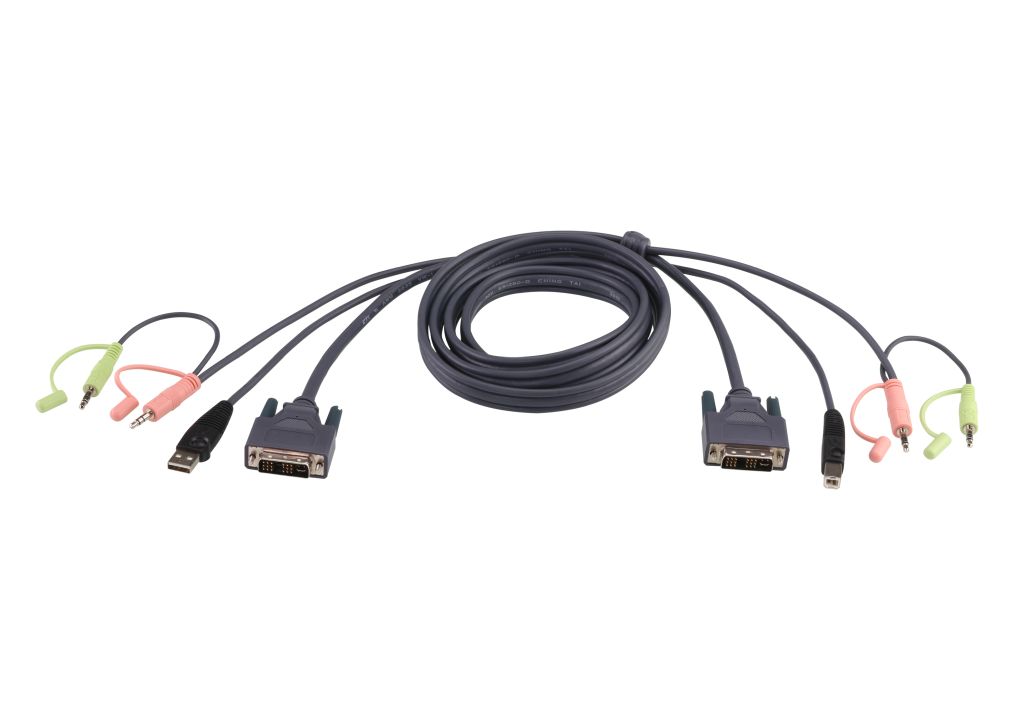 ATEN USB-DVI-D-Single-Link-KVM-Kabel, 5 m