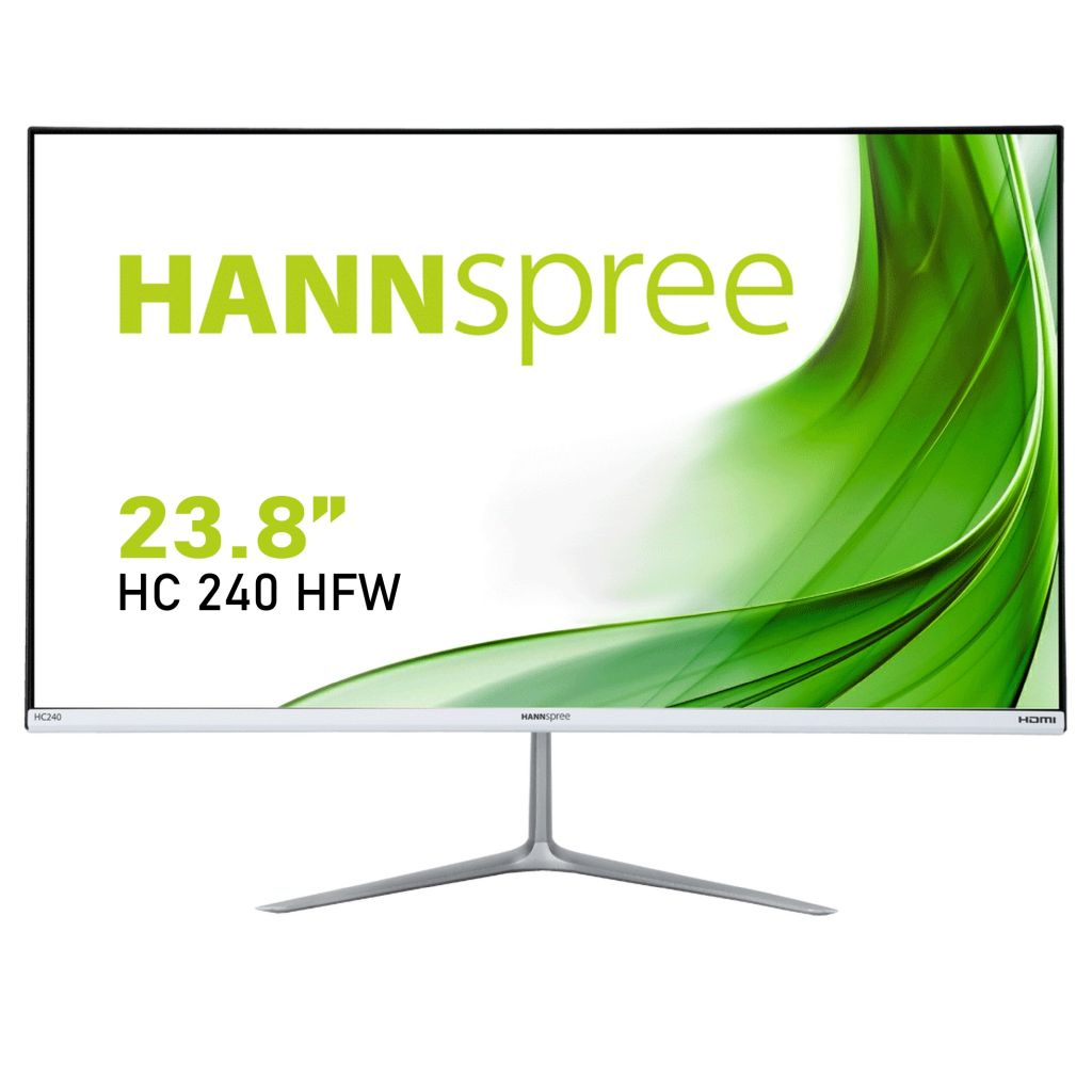 Hannspree HC240HFW Computerbildschirm 60,5 cm (23.8 Zoll) 1920 x 1080 Pixel Full HD LED Silber, Weiß