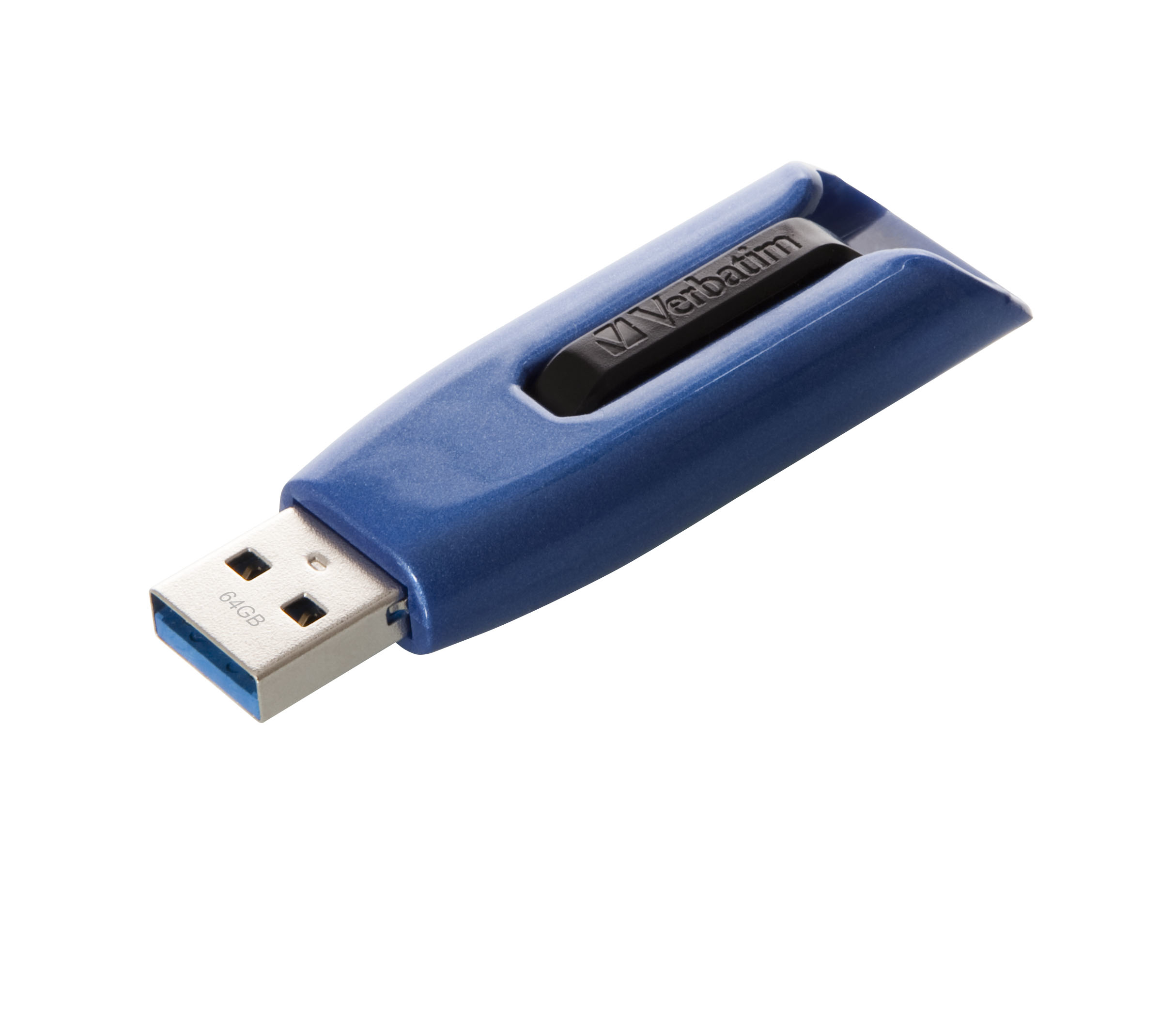 Verbatim V3 MAX - USB 3.0-Stick 64 GB - Blau, 64 GB, USB Typ-A, 3.2 Gen 1 (3.1 Gen 1), Dia, 10 g, Blau