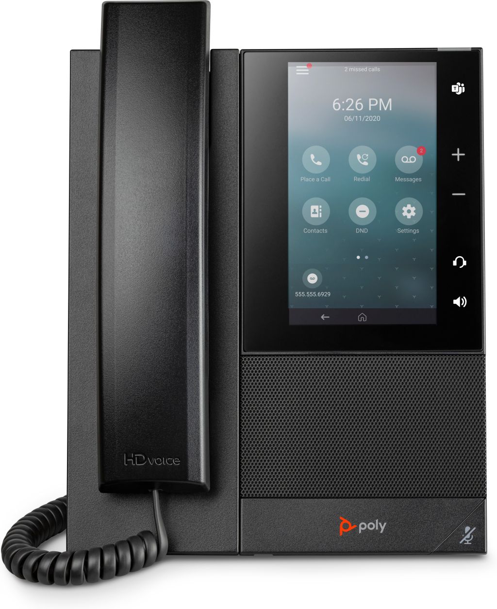 POLY CCX 500 Business-Medientelefon mit Open SIP und PoE-fähig GSA/TAA