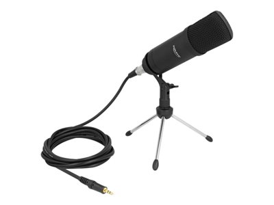 DELOCK Professionelles Computer Podcasting Mikrofon mit XLR Anschluss und 3 Pin Klinkenstecker + Ada