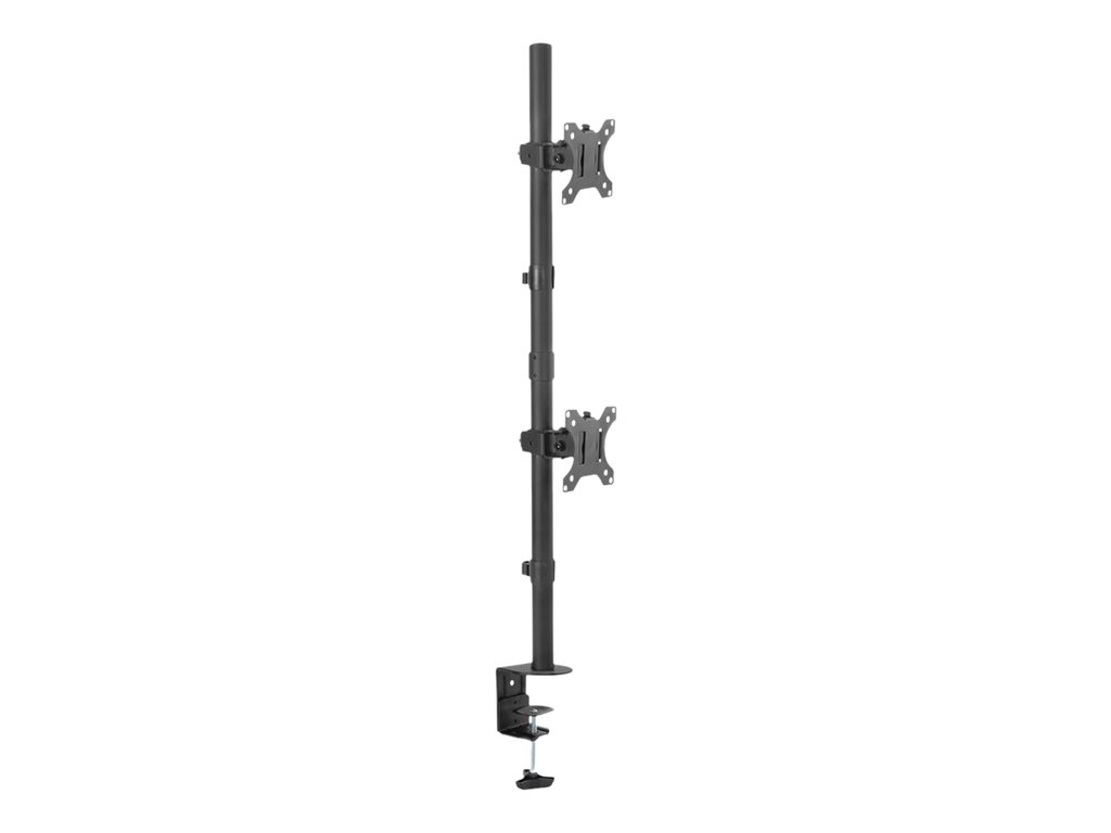 Digitus Universal Dual Monitorhalter, Vertikal, Klemme, 8 kg, 43,2 cm (17IN), 81,3 cm (32IN), 100 x 100 mm, Schwarz