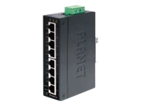 PLANET Managed Industrial Gigabit Switch 8-Port 10/100/1000 Mbps IP30 Slim Type, Managed, L2/L4, Gigabit Ethernet (10/100/1000), Rack-Einbau, 1U, Wandmontage