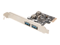 DIGITUS USB PCI Express Add-On card USB3.0 2-port A/F 1x LP bracket NEC UPD720202