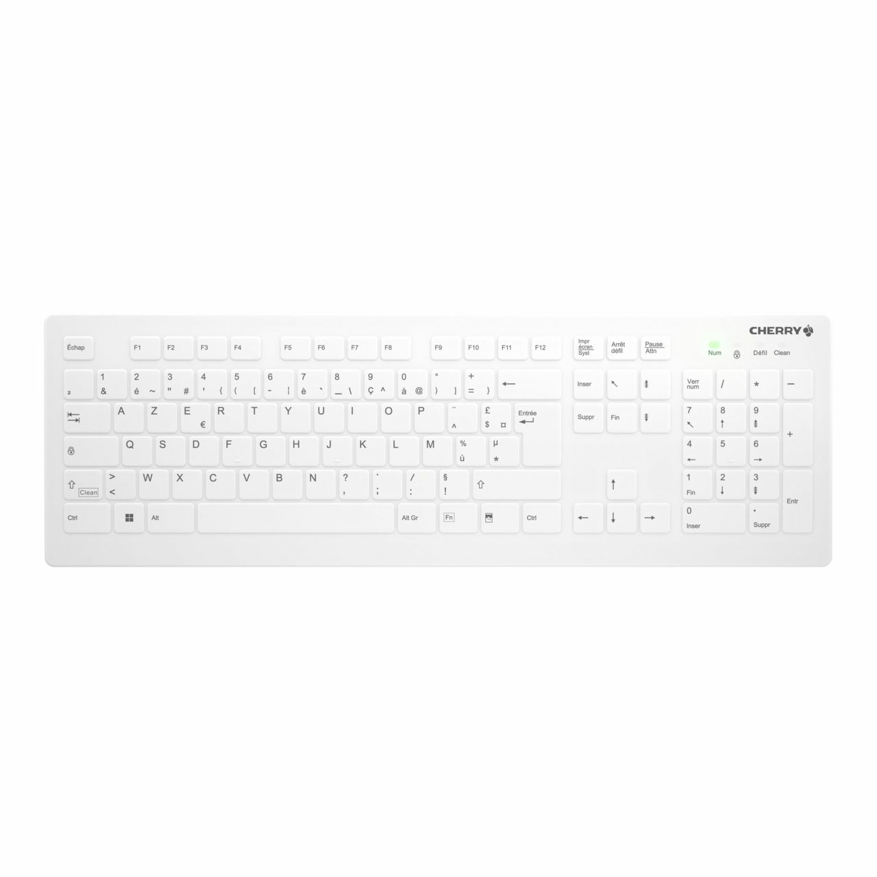 CHERRY AK-C8112 Tastatur RF Wireless AZERTY Französisch Weiß