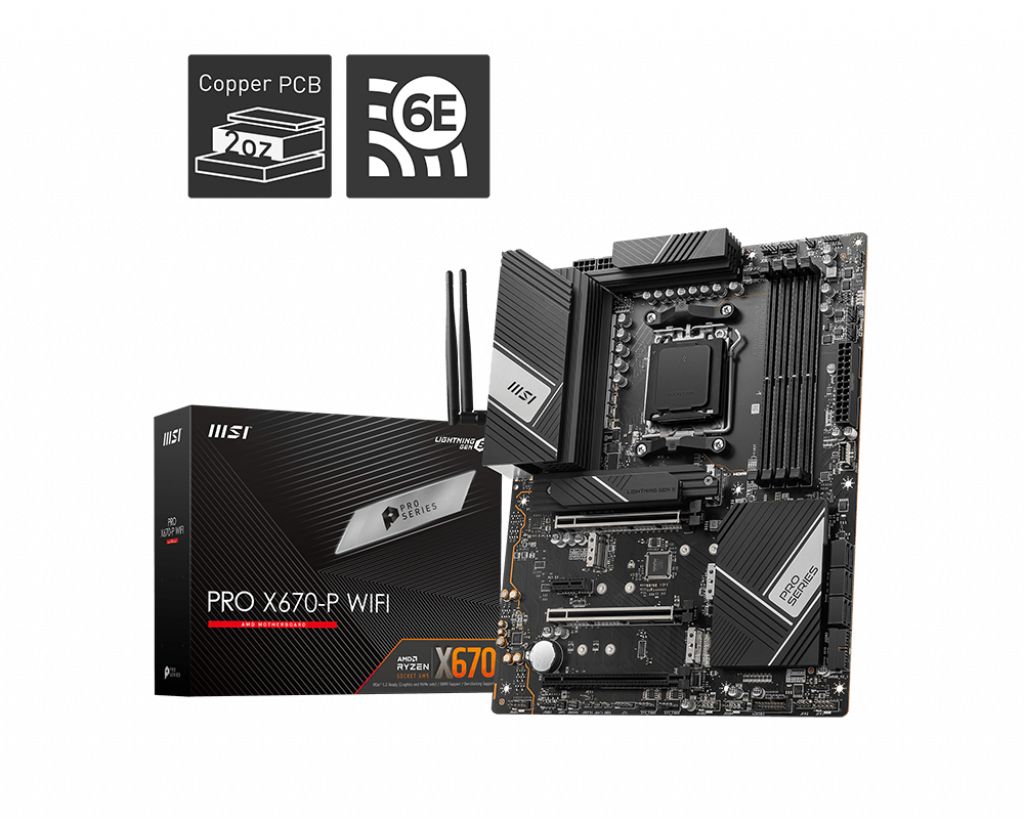 MSI PRO X670-P WIFI Motherboard AMD X670 Buchse AM5 ATX
