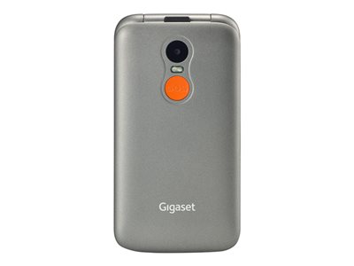 GIGASET GL590 Silver 7,3cm 2,8Zoll Farb-Display 0,3 MP Kamera SOS-Taste 3 Direktwahltasten beleuchtete Tastatur Ladeschale