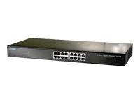 PLANET Gigabit Switch N-Way 16-port 10/100/1000 Mbps, 16x RJ45 Rack Version, Unmanaged, Gigabit Ethernet (10/100/1000), Vollduplex, Rack-Einbau, 1U