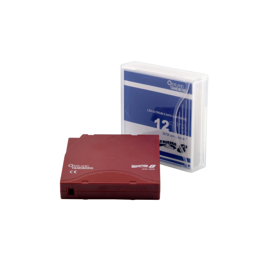Overland-Tandberg LTO-8 Datenkassette, 12TB/30TB, ungelabeled, 20er Pack