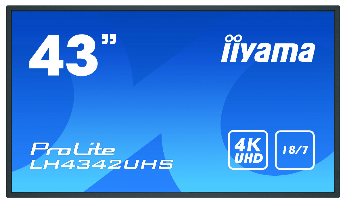iiyama LH4342UHS-B3 Signage-Display Digital Signage Flachbildschirm 108 cm (42.5") IPS 500 cd/m² 4K Ultra HD Schwarz Eingebauter Prozessor Android 8.0 18/7