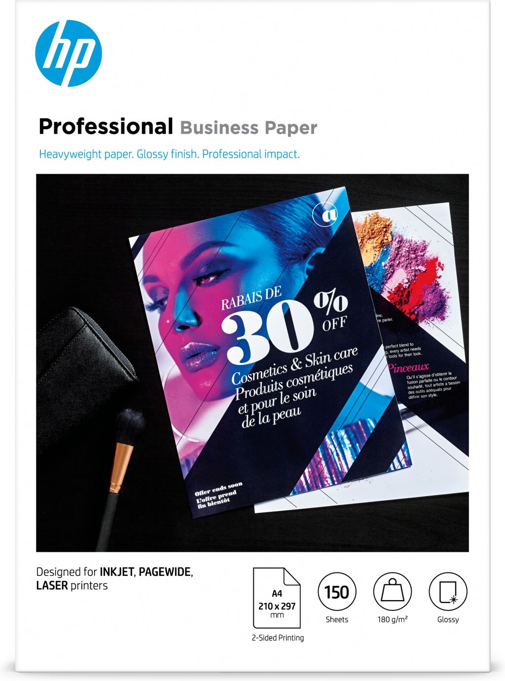 HP Professional Business Papiersorten, Glänzend, 180 g/m2, A4 (210 x 297 mm), 150 Blatt