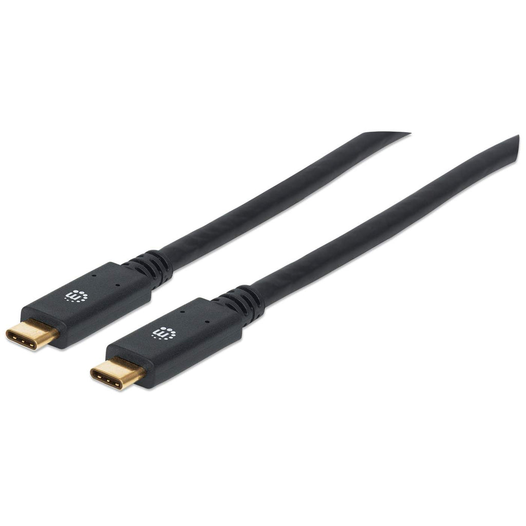 Manhattan USB 3.1 Typ C Gen1-Kabel, Typ C-Stecker auf Typ C-Stecker, 5 Gbit/s, 2 m, schwarz
