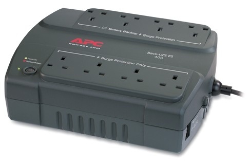 APC Back-UPS 400, UK Unterbrechungsfreie Stromversorgung (USV) Standby (Offline) 0,4 kVA 240 W 8 AC-Ausgänge