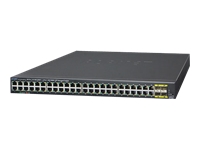 PLANET SFP L2/L4 /SNMP Gigabit Ethernet Switch 48-Port 10/100/1000Base-T + 4-Port 100/1000MBPS, IPv4/IPv6, Managed, L2/L4, Gigabit Ethernet (10/100/1000), Vollduplex, Rack-Einbau, 1U